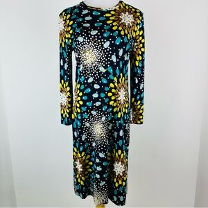 Tory Burch Navy Starburst Silk Dress Size Medium